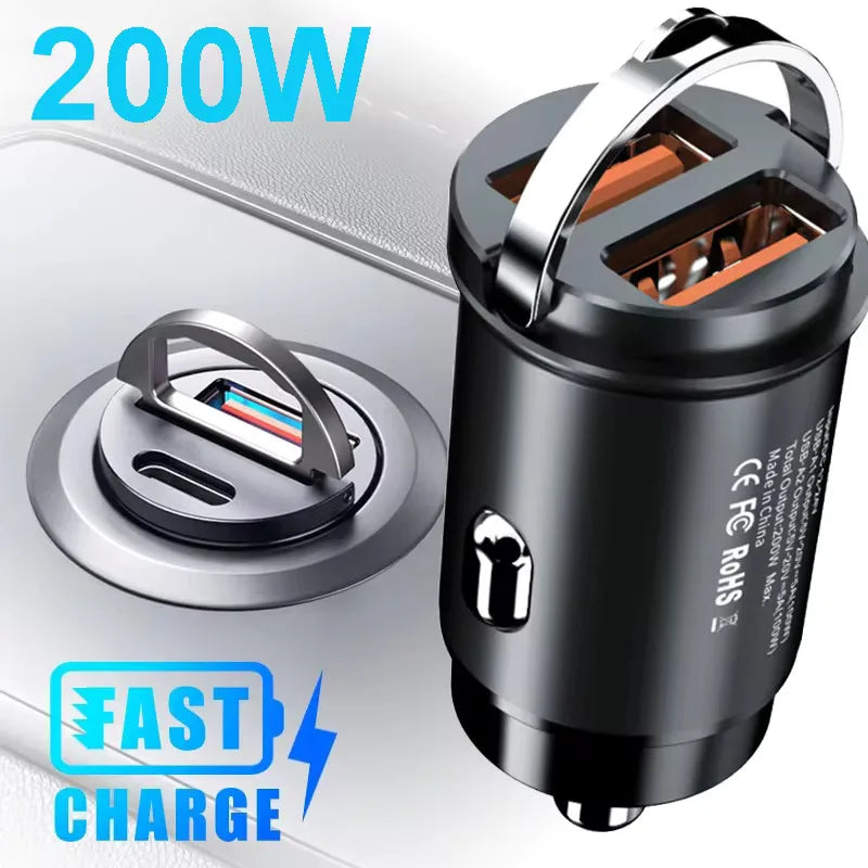 100W/200W Hurtig USB Biloplader Type-C