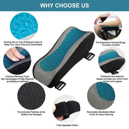 Armpuder til Kontor- og Gamingstole – Kølegel eller Memory Foam
