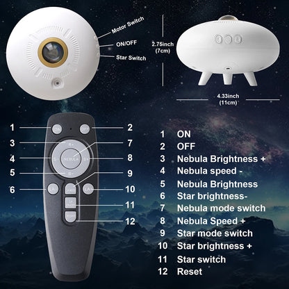 UFO Stjernehimmel LED Lampe