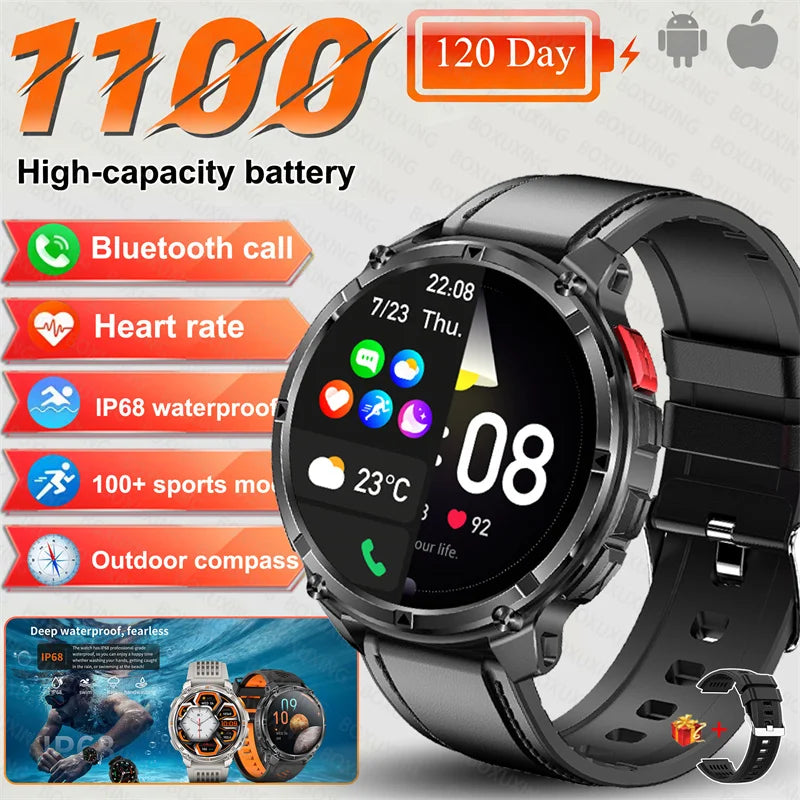 GPS-Smartwatch med Kompas og Sportssporing