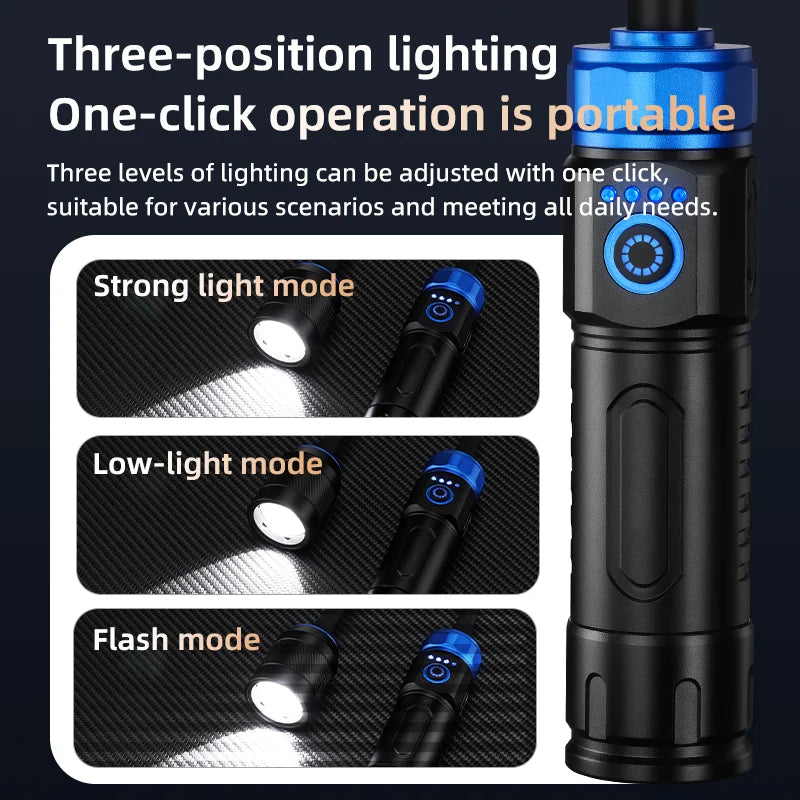 Genopladelig 360° Roterende LED-arbejdslygte