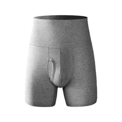 Herre Bomulds Boxershorts med Høj Talje og Lange Ben