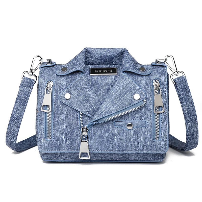 Luksus Dame Crossbody Taske i Denim