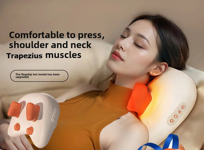 Trådløs Opvarmet Nakke- og Rygmassagepude