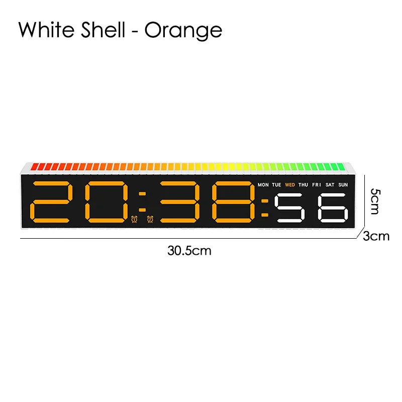LED-skrivebordsvækkeur med Rytmelys