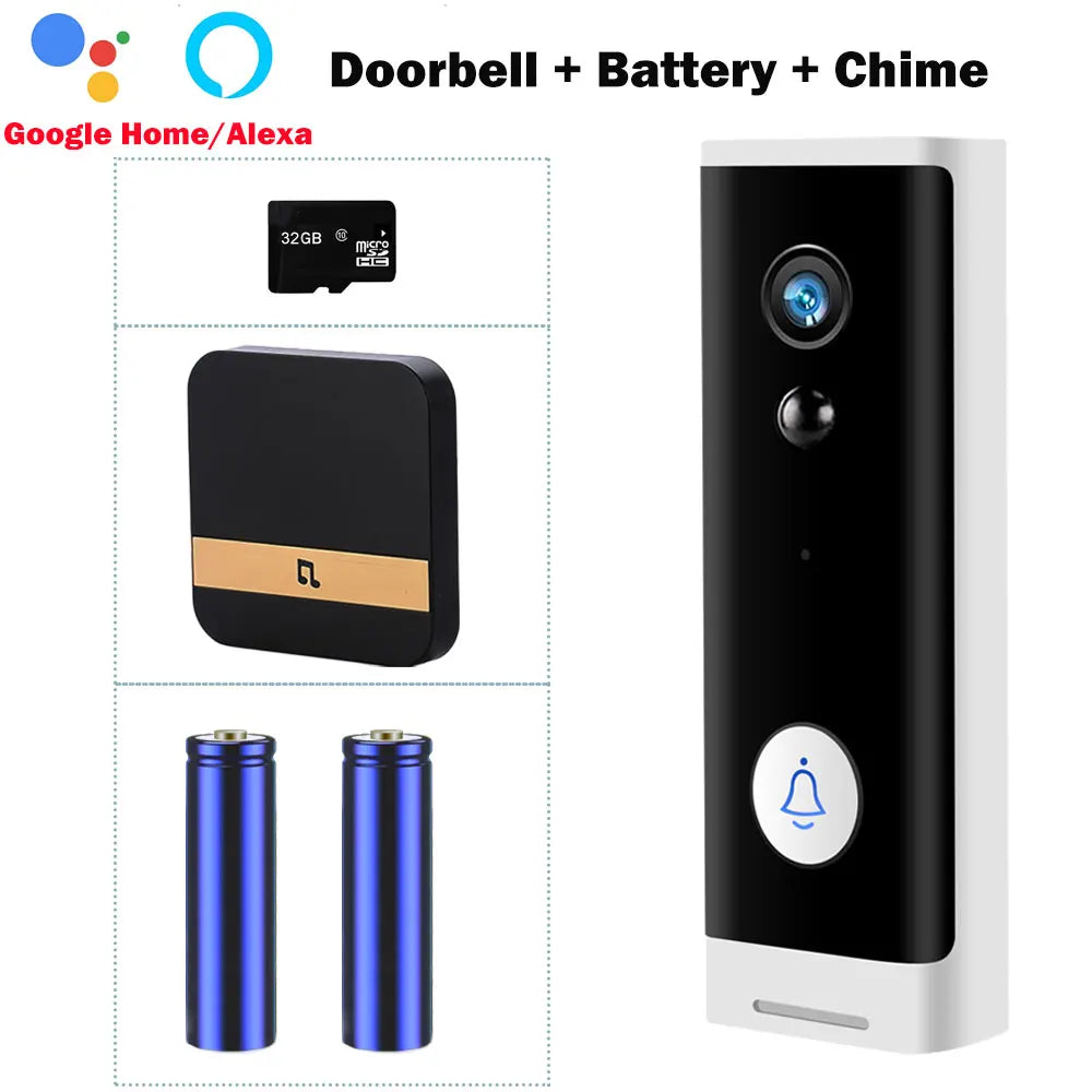 WiFi Dørklokke 1080P Smart Sikkerhedskamera