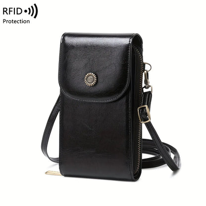 RFID-Beskyttet Crossbody-Telefonpung til Kvinder
