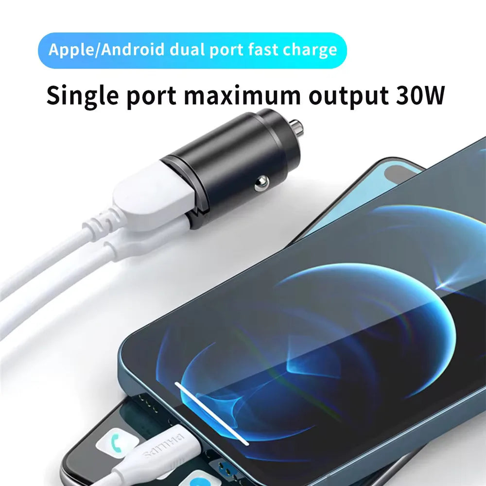 100W/200W Hurtig USB Biloplader Type-C
