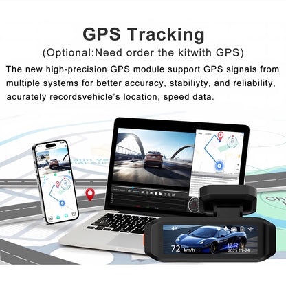 4K WiFi Dashcam med Front- og Bagkamera