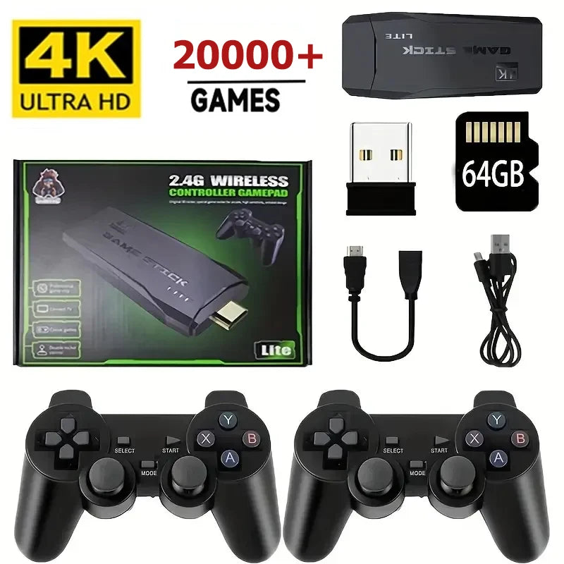 4K Retrospilkonsol med 20.000 Spil og 2 Controllere