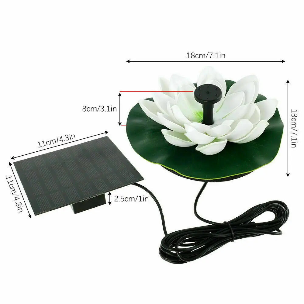 Mini Sol-Lotus Fontæne til Havedam