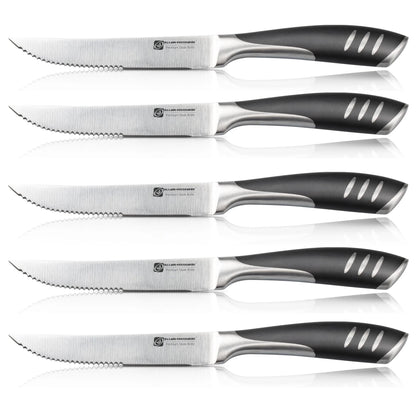 5/8 stk. Tandet Steakkniv i Rustfrit Stål