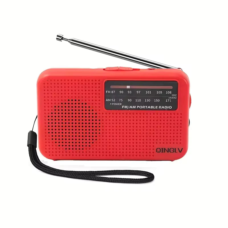 Mini Bærbar AM/FM-Radio med Hovedtelefonstik