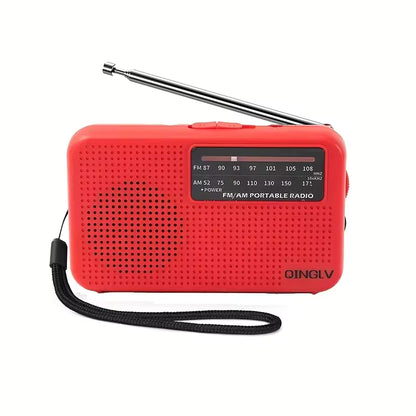 Mini Bærbar AM/FM-Radio med Hovedtelefonstik