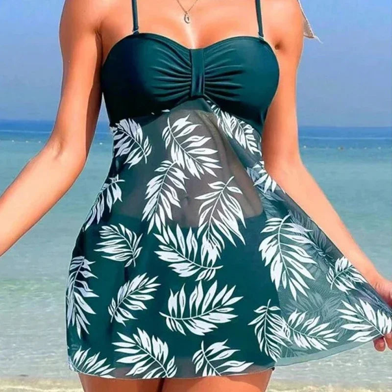 Dame Badekjole med Mesh-print