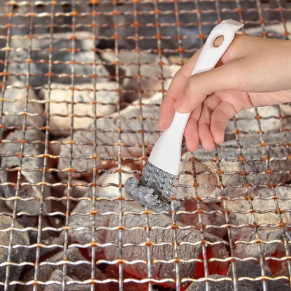 2 Stk. V-Formede Grillbørster med Skraber