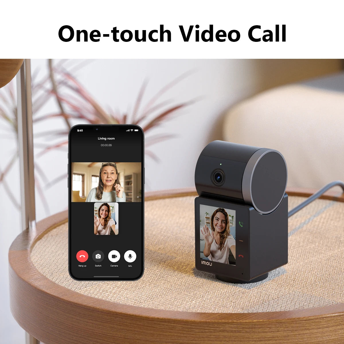 Indendørs WiFi-Sikkerhedskamera med Skærm og Tale