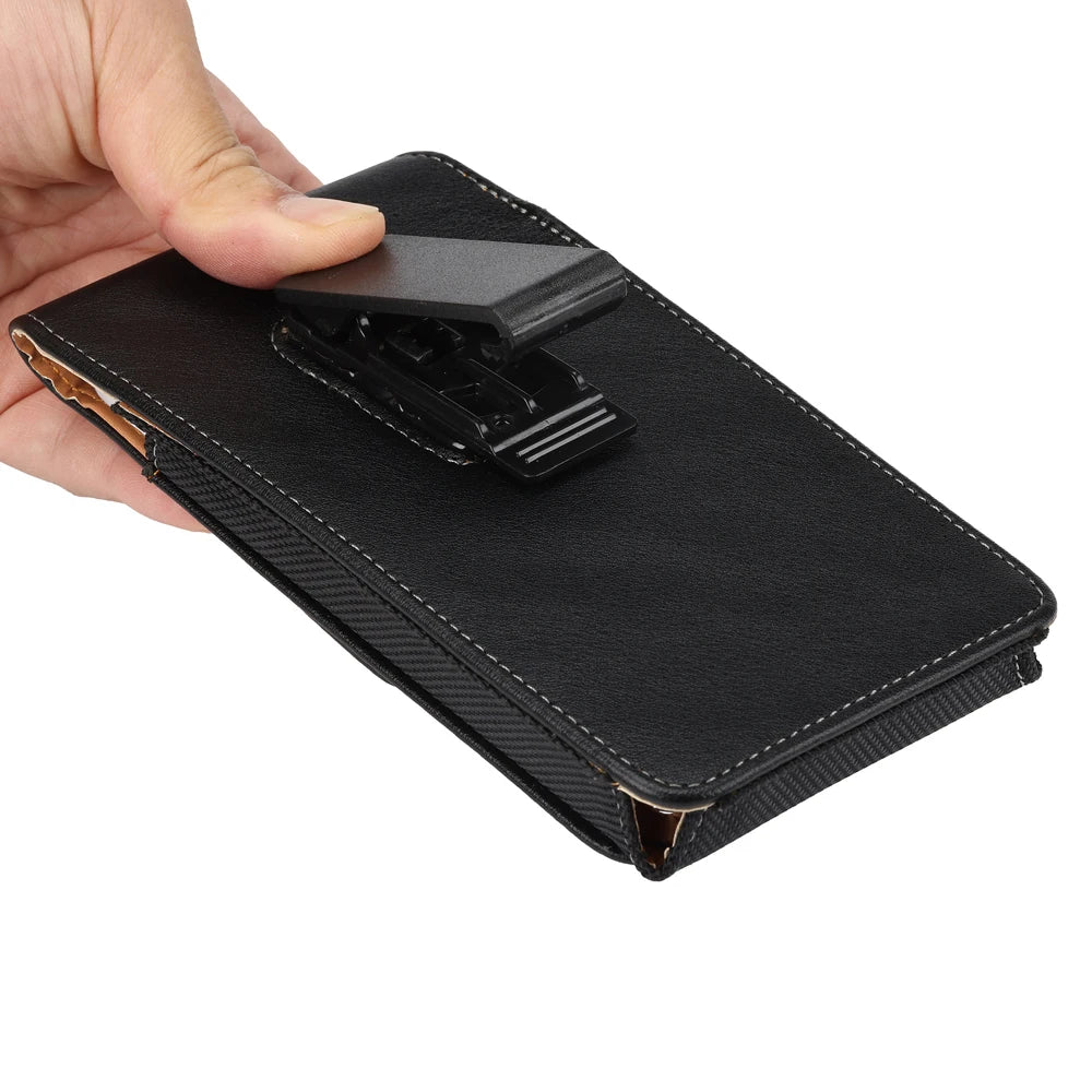 Universel Magnetisk Læder Etui med Bælteklips