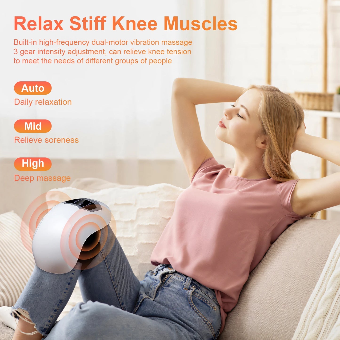 Smart Knæmassager med Varme og Vibration