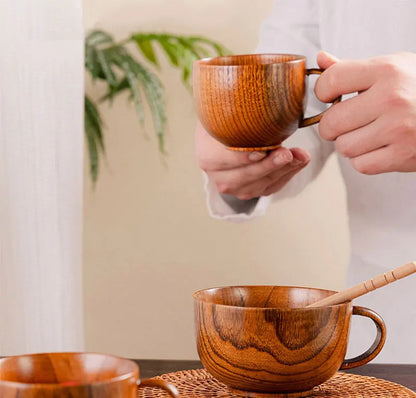 Håndlavet Trækrus – Kaffe, Te, Øl