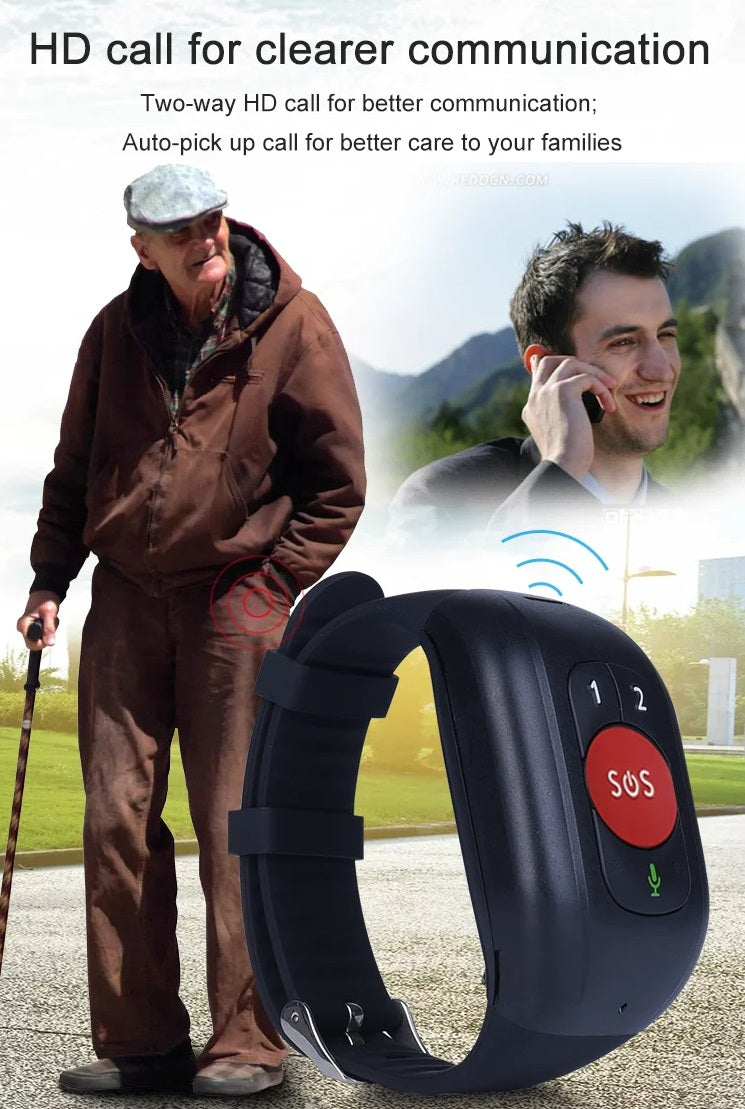 4G GPS-Trackerarmbånd med SOS-Opkald til Seniorer