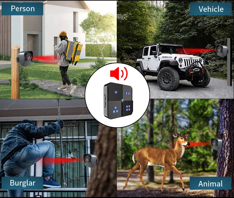 Trådløs Indkørselsalarm med Bevægelsessensor