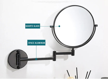 Vægmonteret Dobbeltsidet Makeup Spejl med Forstørrelse