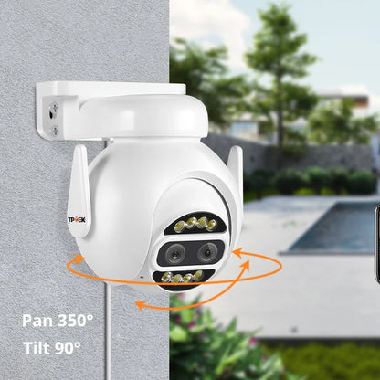8MP 4K WiFi PTZ Sikkerhedskamera med Dobbelt Linse