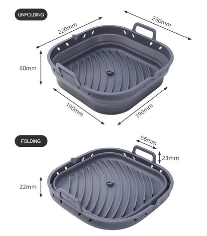 Genanvendelige Silikonebakker til Airfryer 5,5–7,5 L