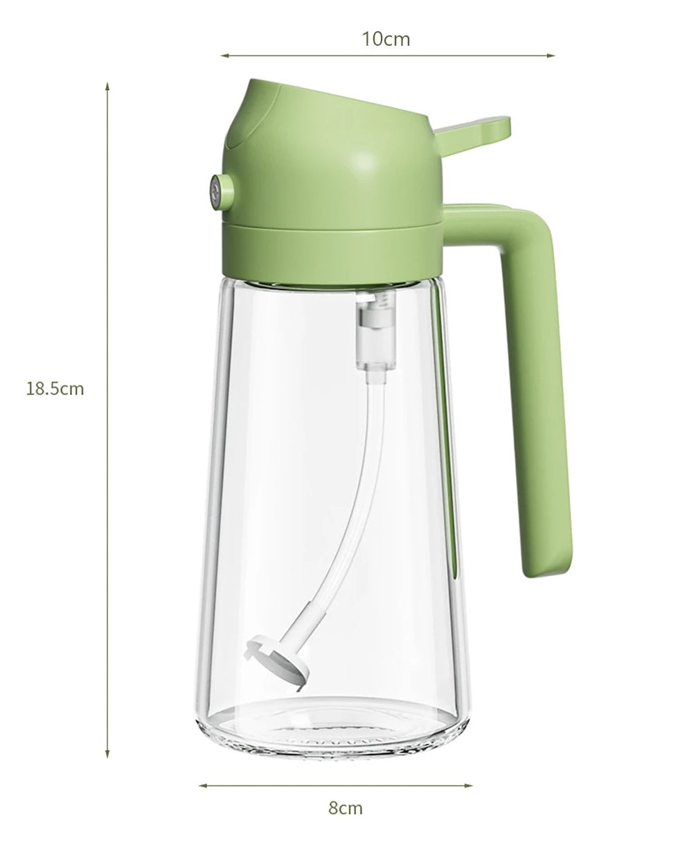 2-i-1 470 ml Glasoliesprayer og Oliebeholder