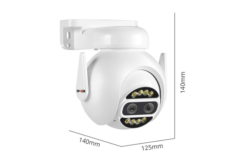 8MP 4K WiFi PTZ Sikkerhedskamera med Dobbelt Linse