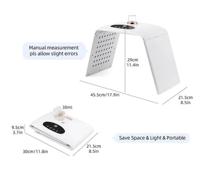 7-Farvet LED-Ansigtslampe med Lysterapi og Nanospray