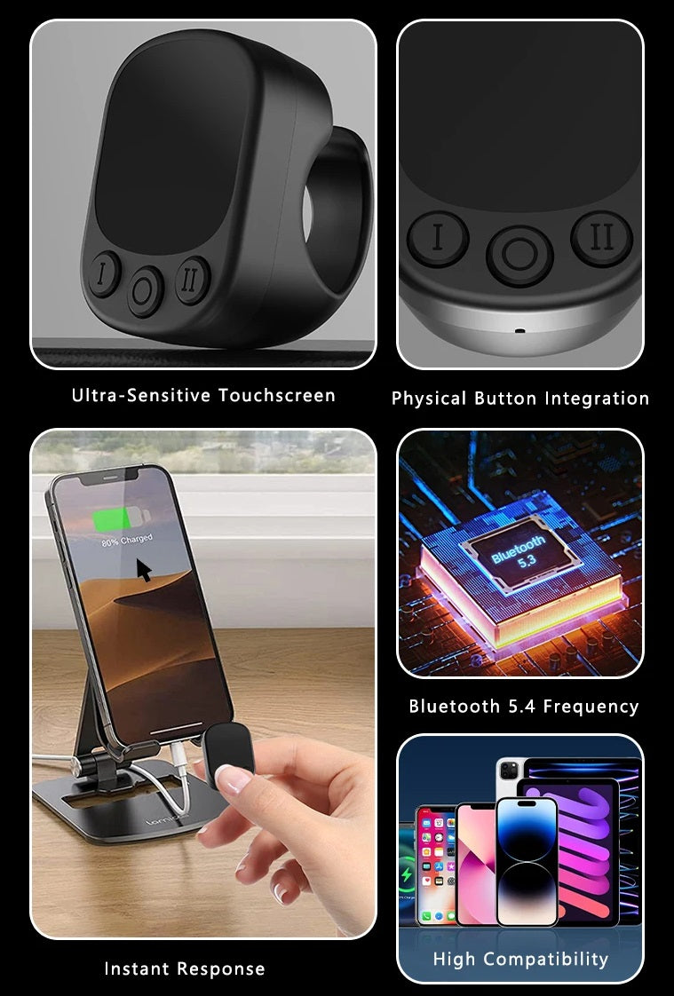 Smart Muserring med Touchpad og Klikfunktion