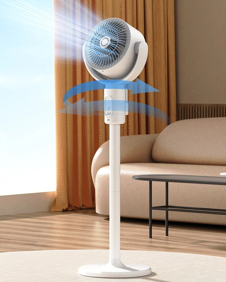 Genopladelig Standventilator med Justerbar Højde