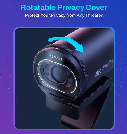 4K Autofokus Webcam med Mikrofon