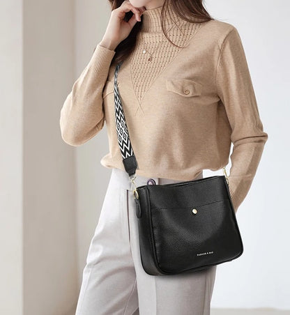 Dame Crossbody Taske i Ægte Læder