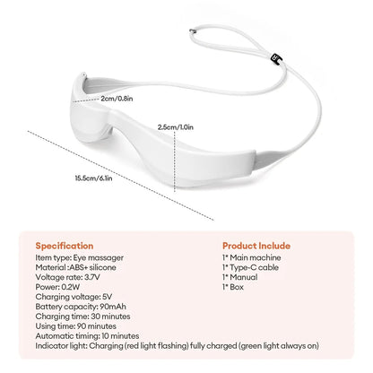 3D Øjenmassager med Rødt Lys