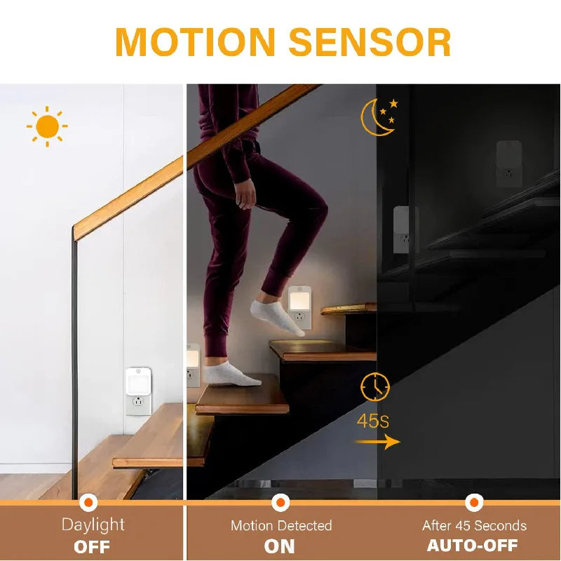 LED Natlampe med Bevægelsessensor