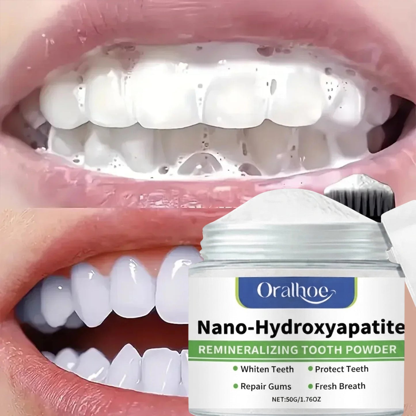 Tandblegning med 10 % Hydroxyapatit og Frisk Mint