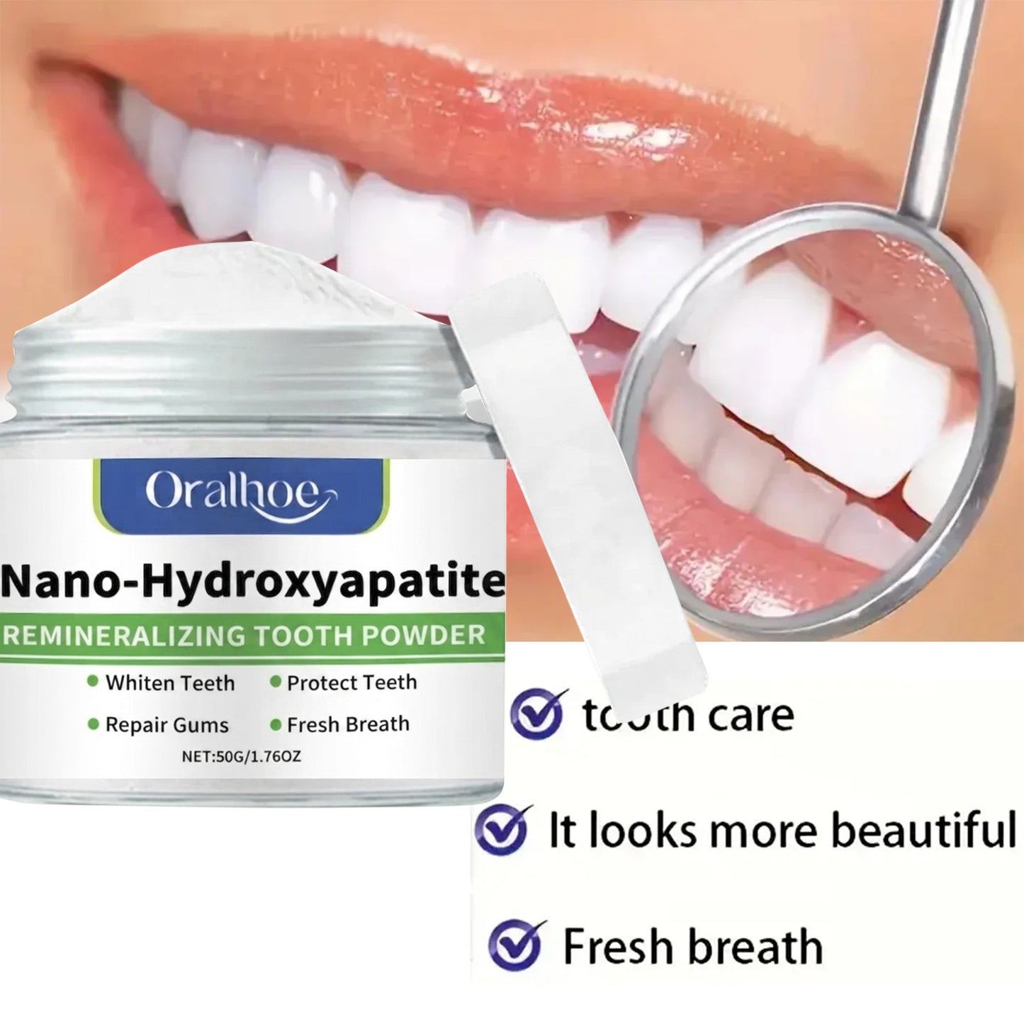 Tandblegning med 10 % Hydroxyapatit og Frisk Mint
