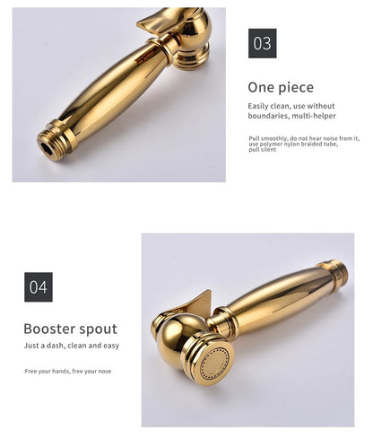 Håndholdt Bidetsprøjte i Messing i Guldfarve