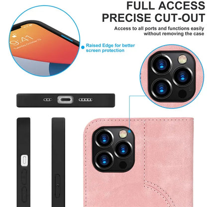 Magnetisk Læder Pung Cover til iPhone