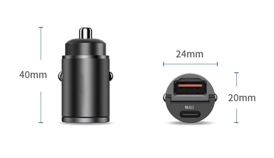100W/200W Hurtig USB Biloplader Type-C
