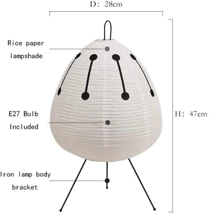 Rispapir Bordlampe