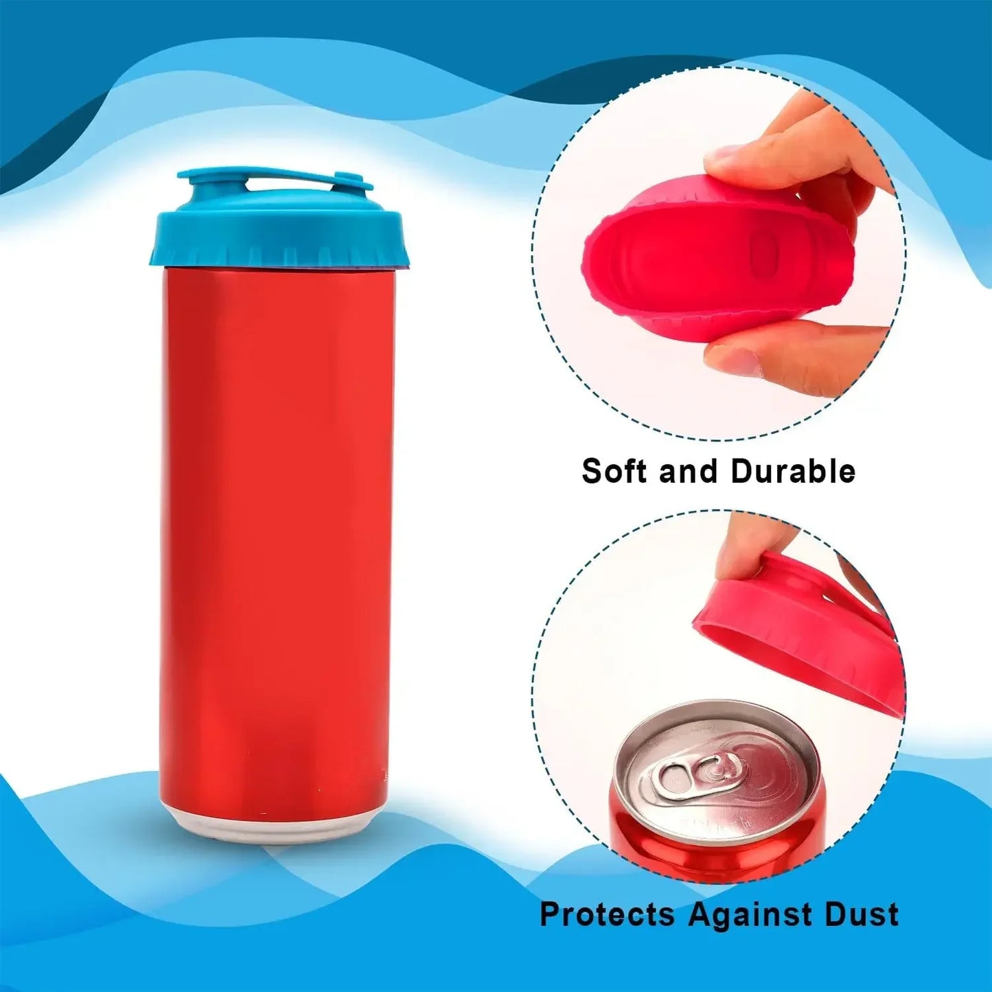 Genanvendelige Silikone Dåselåg til Drikkevarer