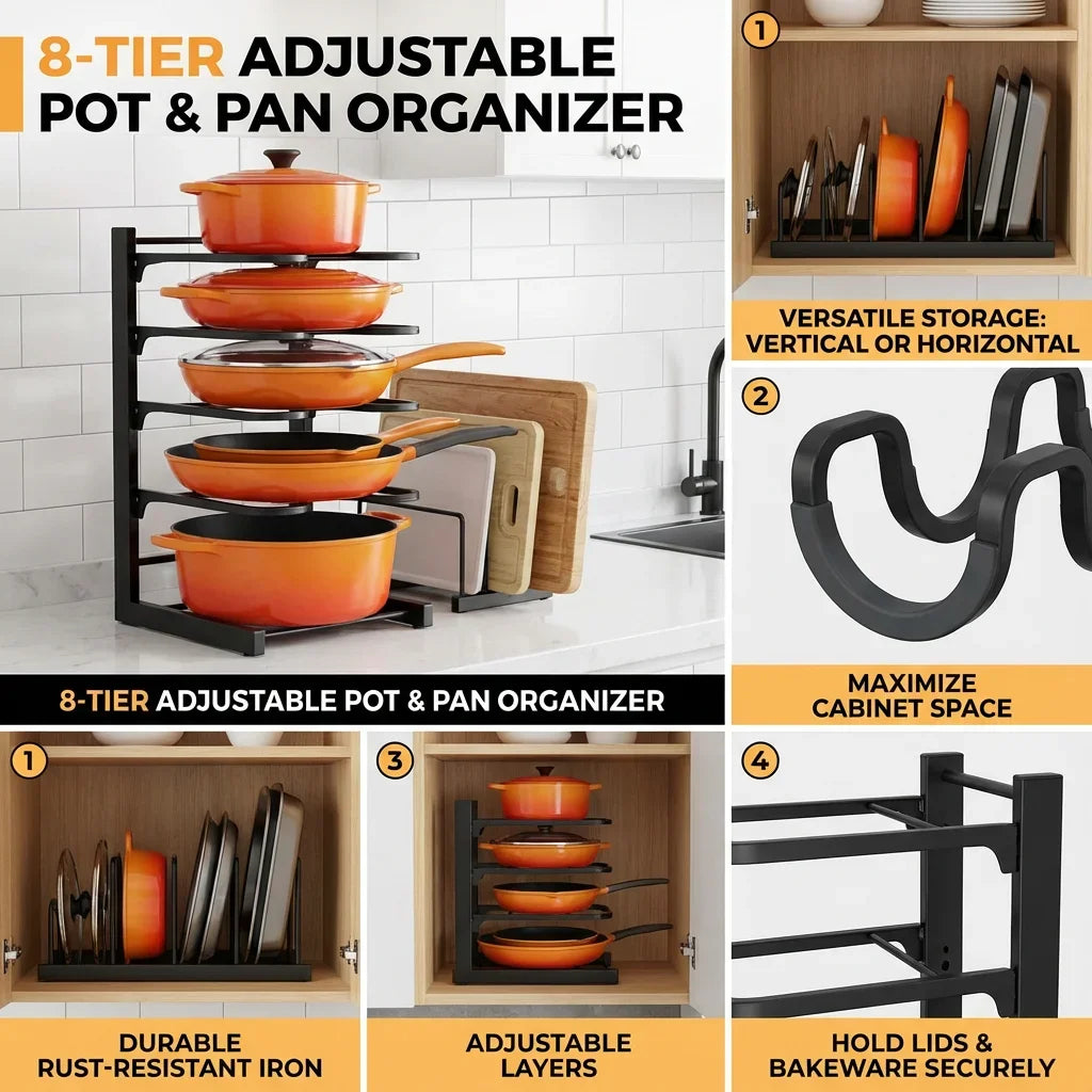 Justerbar Gryde- og Pandeholder