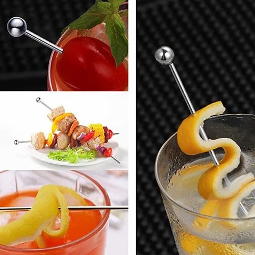 12 stk. Cocktailpinde i Rustfrit Stål til Drikke