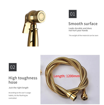 Håndholdt Bidetsprøjte i Messing i Guldfarve