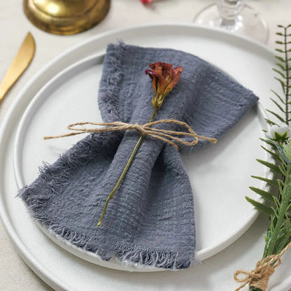 10 Stk. Vintage Bomuldsservietter til Bryllup og Fest