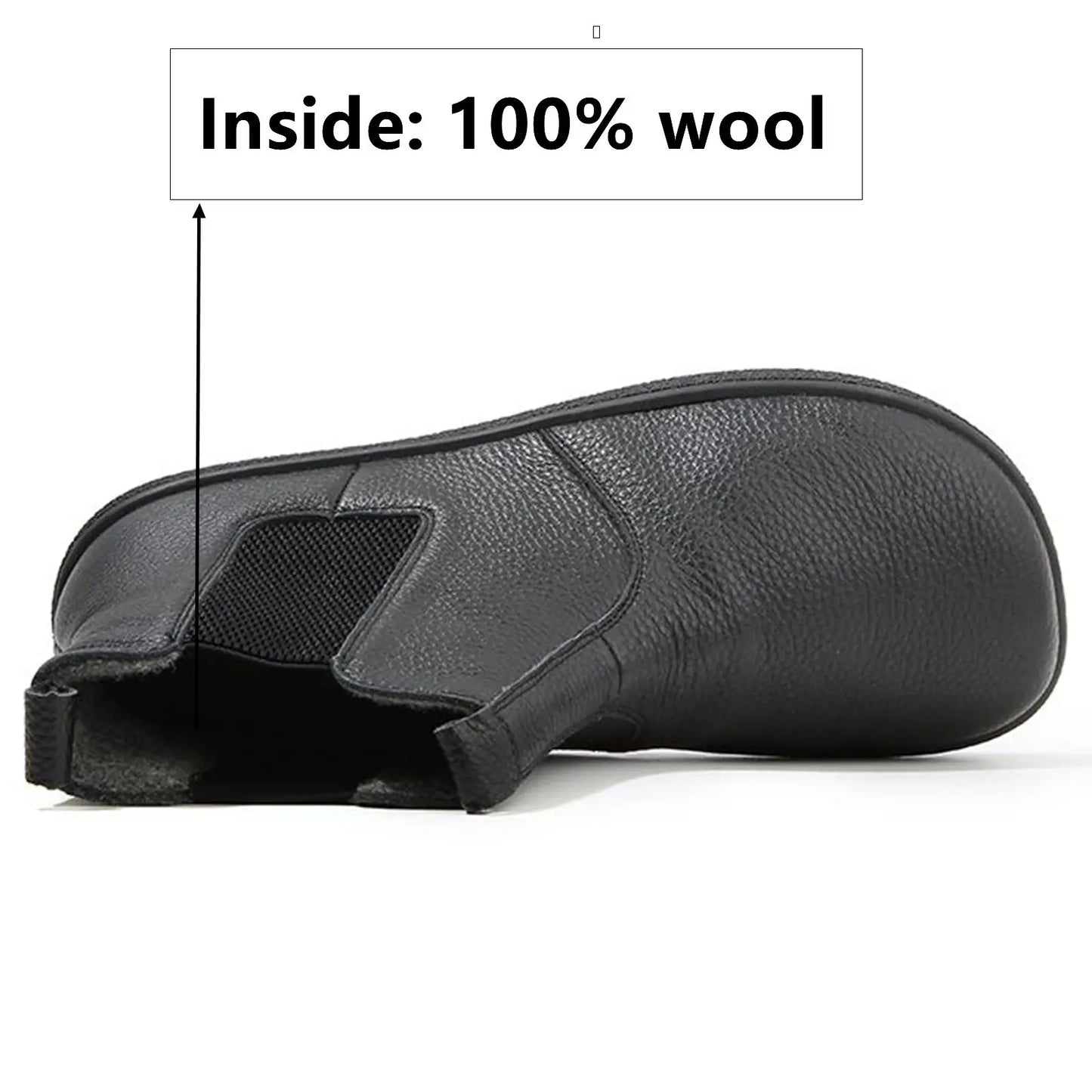 Barfodede Læderstøvler til Mænd & Kvinder med Uldfor